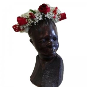 אביה זר פרחים לראש