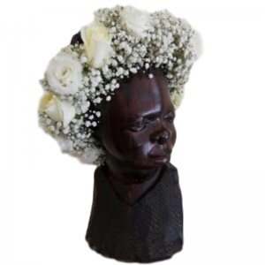 אביה זר פרחים לראש