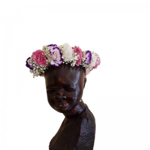 אביה זר פרחים לראש