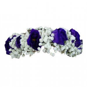 זר לראש סגול לבן