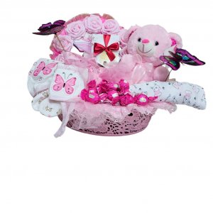 סלסלה תינוקות ורוד