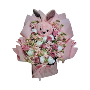 סידור פרחים סינתטי אם דובי מ50