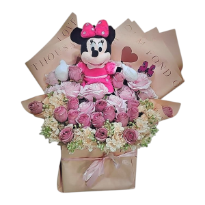 סידור פרחים סינתטי אם דובי מ52