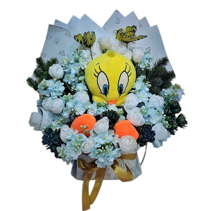 סידור פרחים סינתטי אם דובי מ53