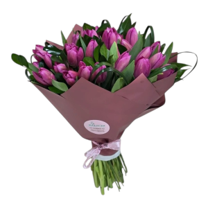 זר טוליפ ורוד כהה